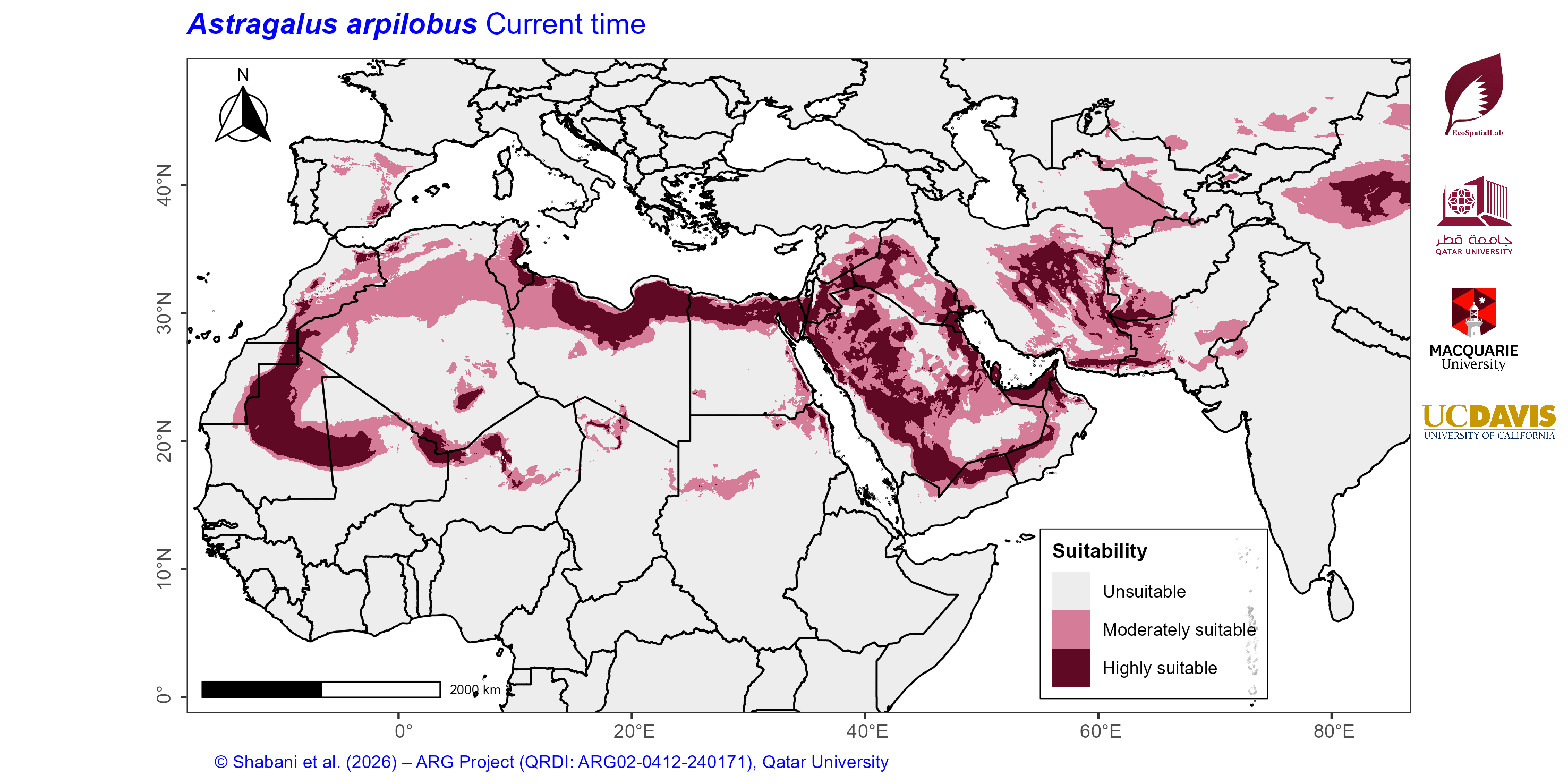 Projected Climate Suitability in the Mediterranean–Middle East–North Africa Dryland Belt Current