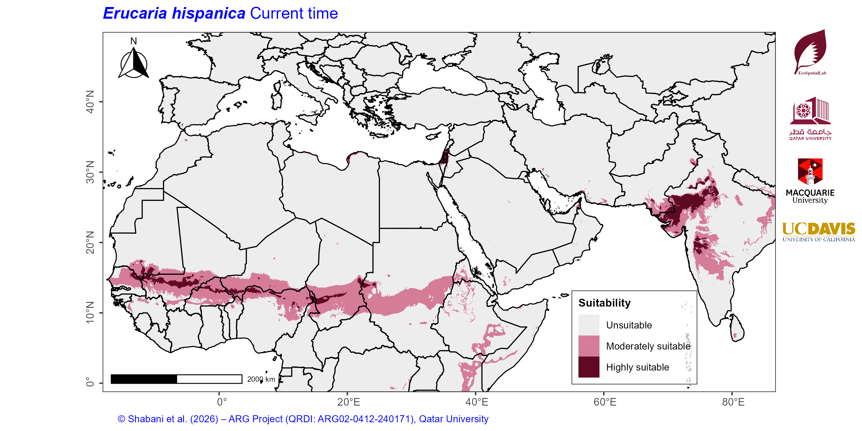 Projected Climate Suitability in the Mediterranean–Middle East–North Africa Dryland Belt Current