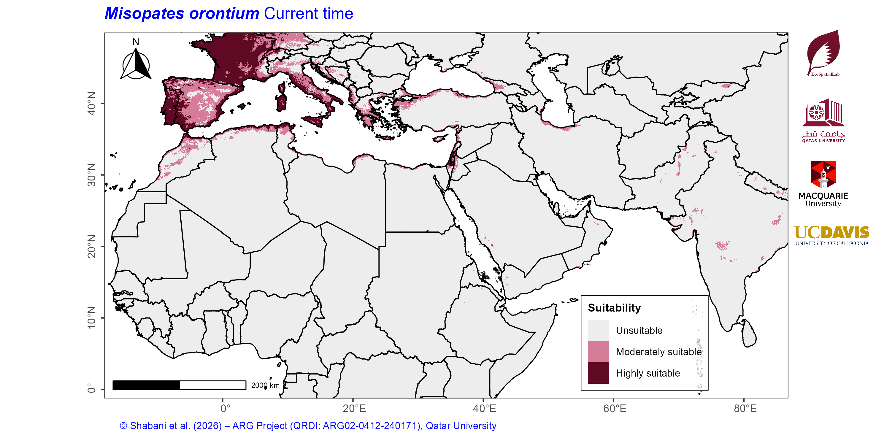 Projected Climate Suitability in the Mediterranean–Middle East–North Africa Dryland Belt Current