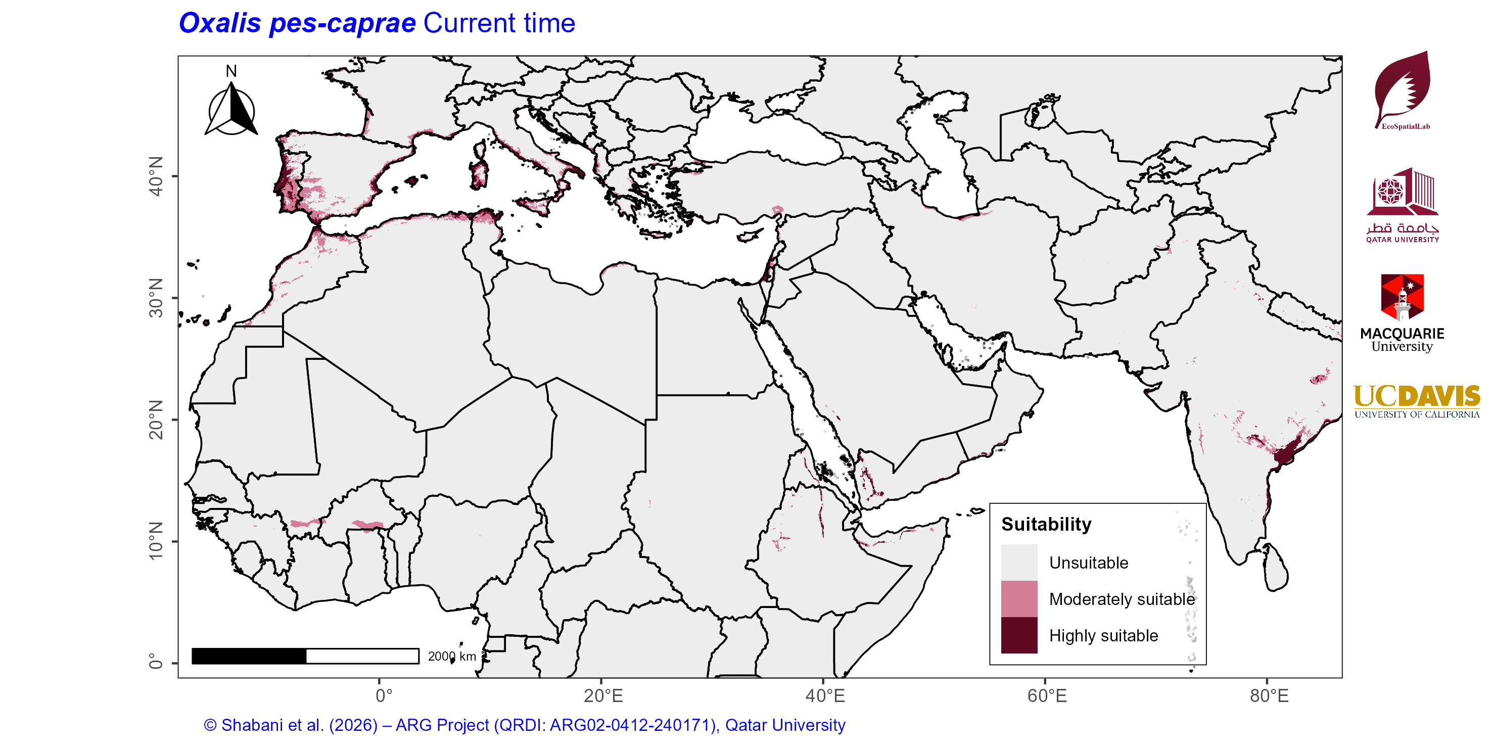 Projected Climate Suitability in the Mediterranean–Middle East–North Africa Dryland Belt Current