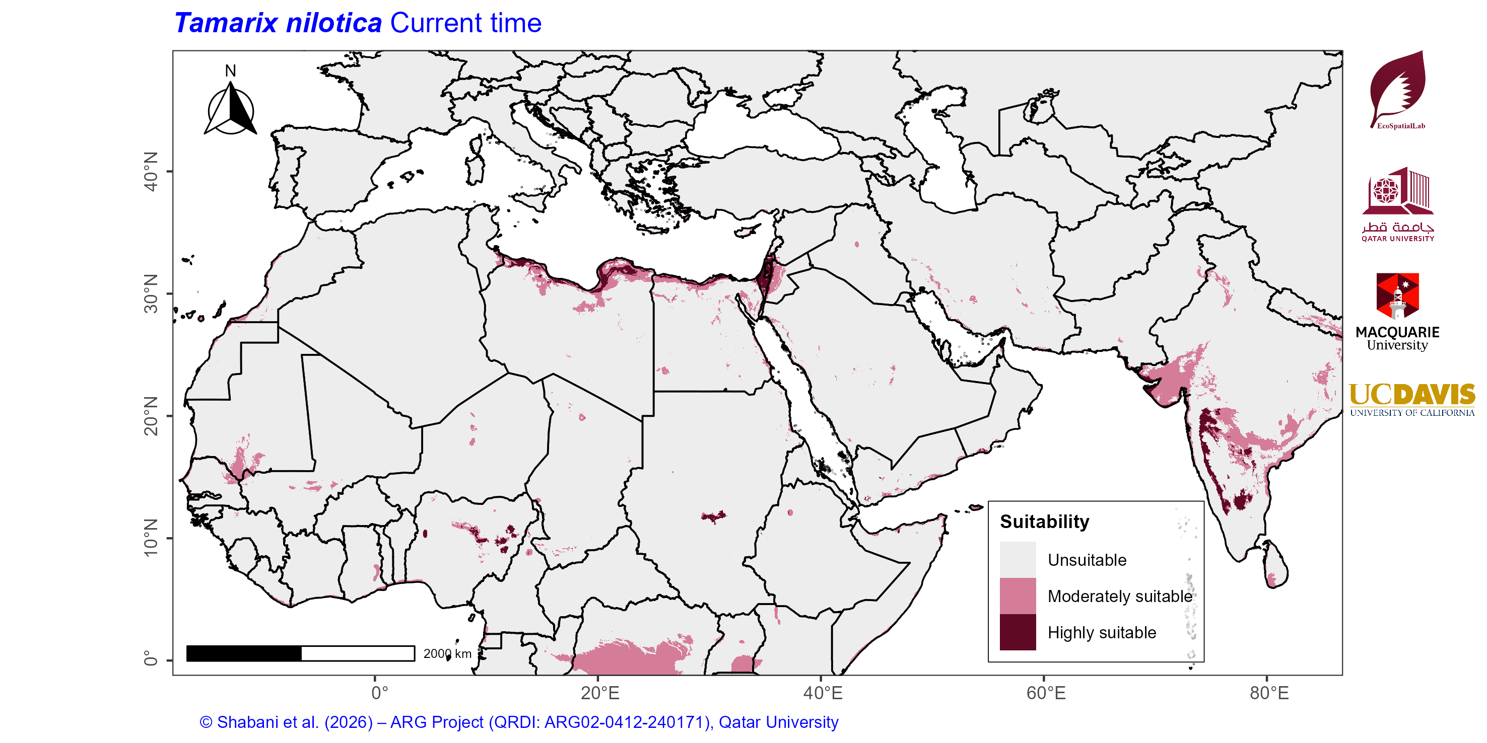 Projected Climate Suitability in the Mediterranean–Middle East–North Africa Dryland Belt Current