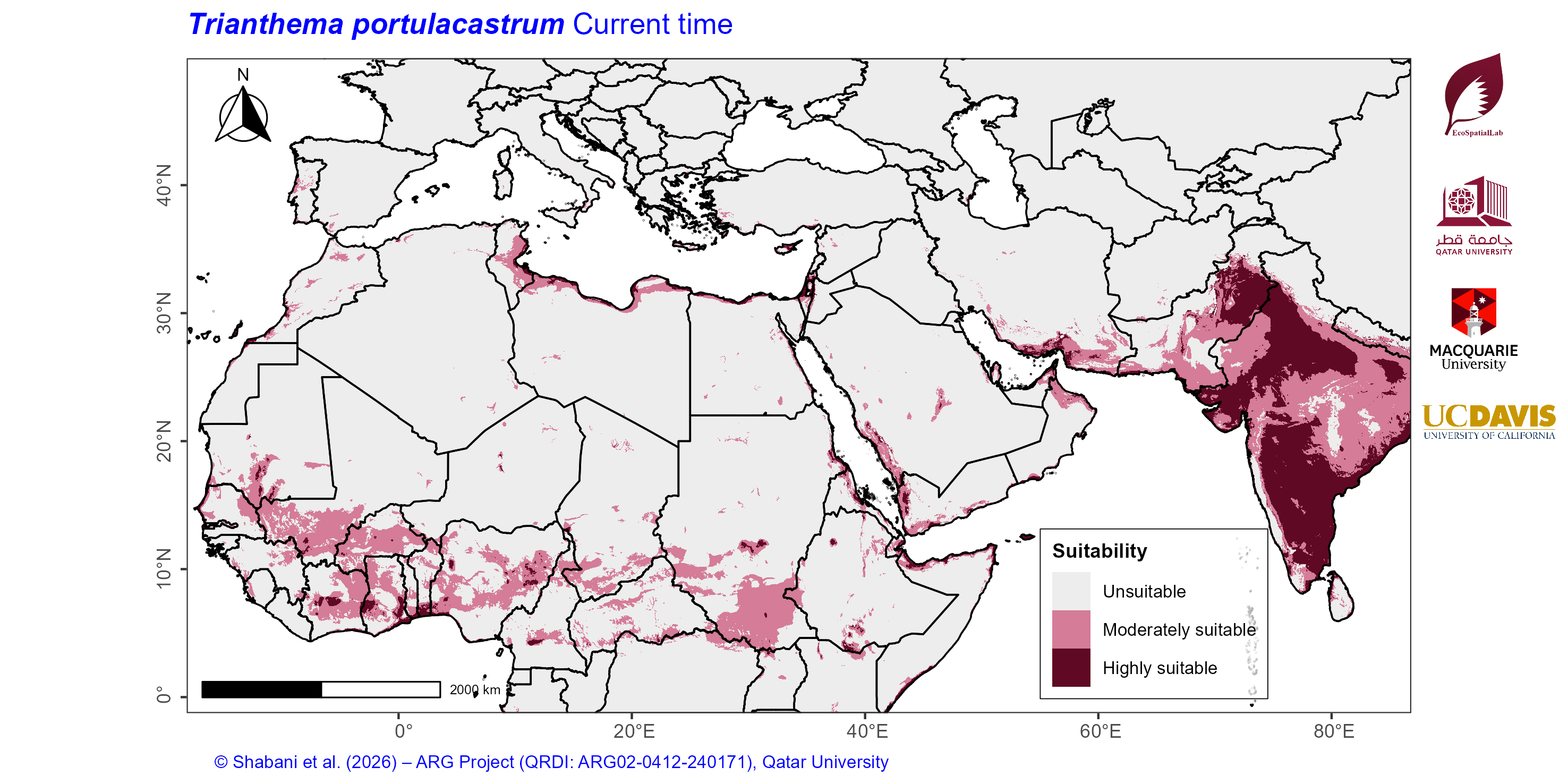 Projected Climate Suitability in the Mediterranean–Middle East–North Africa Dryland Belt Current